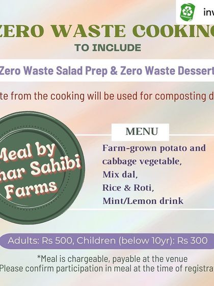 A detailed look at the farm-to-table meal offered at our meet-up. The menu features farm-grown vegetables, and we ensure that all cooking waste is responsibly composted on-site.