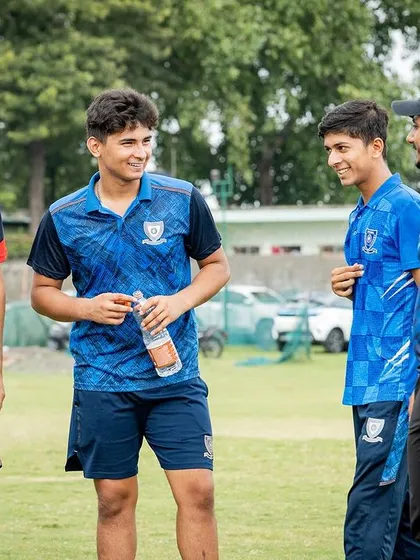 A casual chat with the boys during a break. Building a positive and open team culture is important to me.