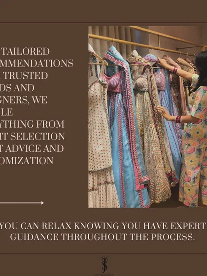 With tailored recommendations from trusted brands and designers, we handle everything from outfit selection to fit advice and customization tips. You can relax knowing you have expert guidance.