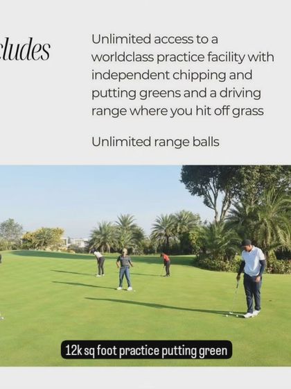 Our programs guarantee access to world-class practice facilities, including independent chipping and putting greens, grass driving ranges, and unlimited range balls to ensure players can train without limitations.
