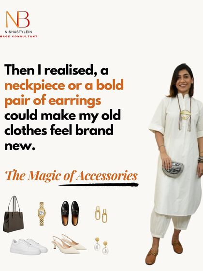 I realized the magic of accessories. A new necklace or a bold pair of earrings could make my old clothes feel brand new, reducing the need to constantly shop.