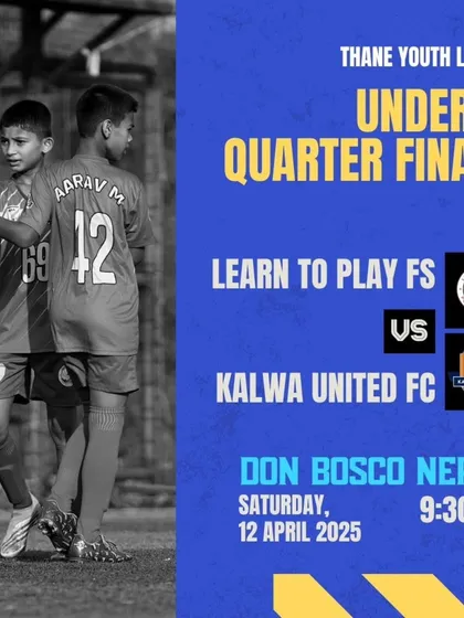 Quarterfinal matchday announcement for our U11 team against Kalwa United FC in the TFA Blue Cubs league.