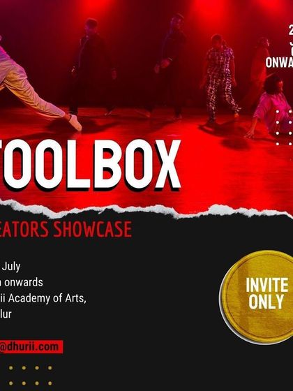 The official invitation to the Toolbox Creators Showcase, an invite only event where our students present their work. This marks the culmination of their intensive training and creative development.