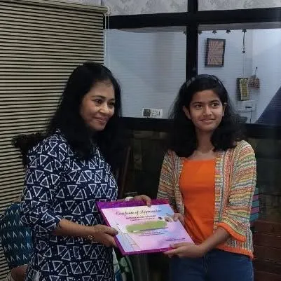 Anushree Savant, a 7th-grade student, also secured a 'B' grade in her Elementary grade exam. It's rewarding to celebrate these milestones with my students.