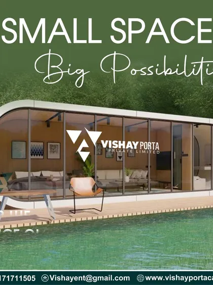 Our futuristic pod-style cabin is designed for small spaces with big possibilities. Its unique curved design and glass facade make it a standout choice for a poolside office, a garden room, or a luxury glamping pod.