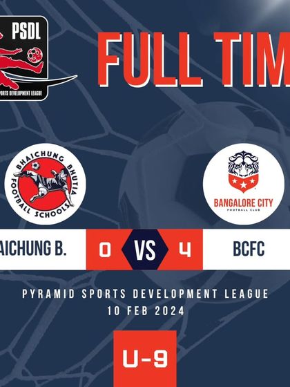 Our U9 team secured a 4-0 victory against Bhaichung Bhutia Football Schools.