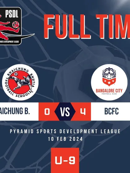 Our U9 team secured a 4-0 victory against Bhaichung Bhutia Football Schools.