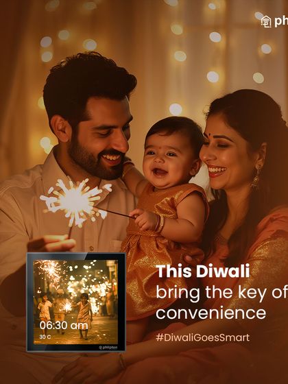 This Diwali, bring home the key of convenience. My smart systems let you focus on celebrating with your family, knowing your home is safe and comfortable.