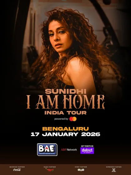 A simple, clean poster for the Bengaluru show.