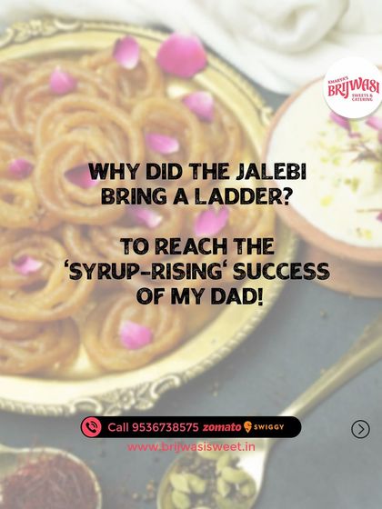 A little Father's Day humor with my Jalebi and Rabri. Celebrate your dad with a sweet treat that's as special as he is.
