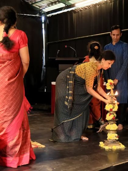 The auspicious lamp lighting ceremony, marking the inauguration of our conference on 'Puppet Traditions and Innovations'. It is a moment of prayer and gratitude before we delve into discussions on preserving and evolving our art form.