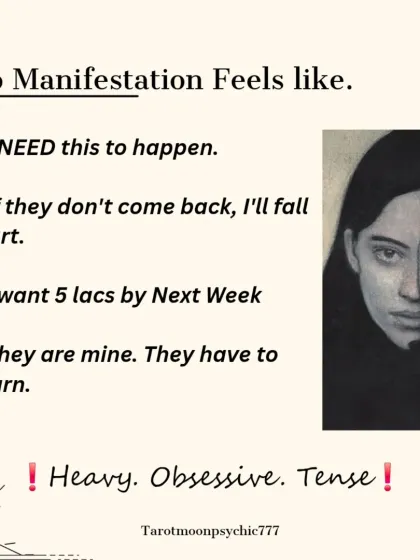 Ego manifestation feels heavy, obsessive, and tense. It's characterized by thoughts like "I NEED this to happen" or "If they don't come back, I'll fall apart."
