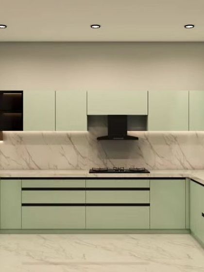 Modular Kitchen - Modular Home Interiors Efficient L-Shaped & U-Shaped Kitchens photo 18