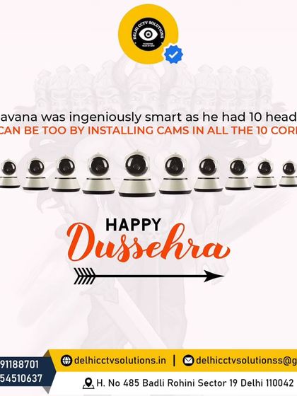 Be smart about your security this Dussehra. Just as Ravana had ten heads, you can have eyes in all corners of your property with a comprehensive camera installation.