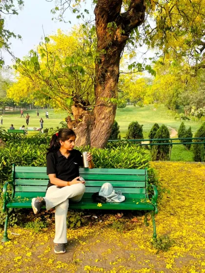Soaking in the green vibes on a beautiful day. Taking time to just sit and be in nature is a form of meditation in itself.