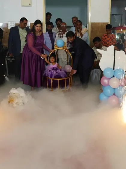 I believe in creating magical moments. Adding special effects like cold pyro sparklers and low-lying fog for a grand entrance or cake-cutting ceremony adds that extra wow-factor and makes for unforgettable photos and memories.