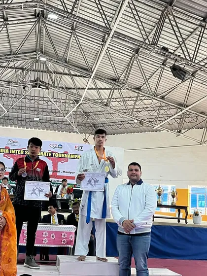 On the podium at the All India Inter SAI tournament. This is the goal for every competition: to stand here, having given your absolute best.