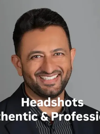 A classic grey backdrop provides a sophisticated and timeless feel for a professional headshot. My process focuses on capturing a relaxed yet confident expression that feels genuine and suitable for any business context.