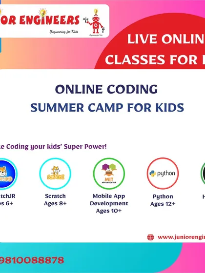 Our online coding camps make learning to code accessible and fun from anywhere. We offer a structured curriculum that progresses from block-based coding with ScratchJR for beginners to text-based languages like Python and web development with HTML/CSS for older students.