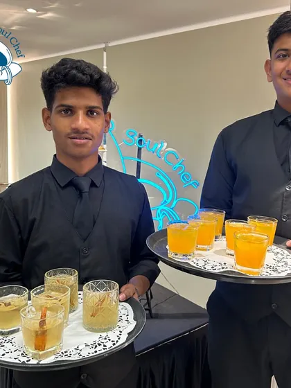 My friendly and professional servers are ready to welcome your guests with refreshing drinks. Their smart attire and welcoming smiles are part of the high-quality service experience I guarantee.