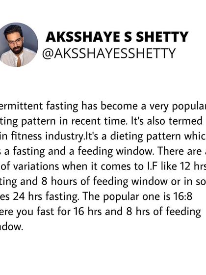 Intermittent Fasting is a popular dieting pattern, but it's not magical. It works by helping you create a calorie deficit. If it helps you stay consistent, it's a good tool, but it's not superior to other methods of calorie control.