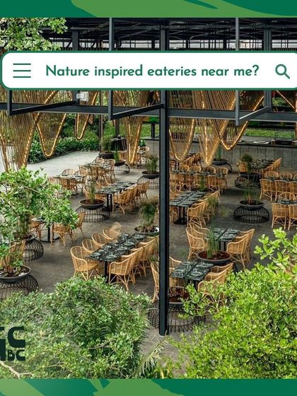 When you search for 'nature inspired eateries near me', this is what you should find. I've brought the beauty of a garden into every aspect of the experience.