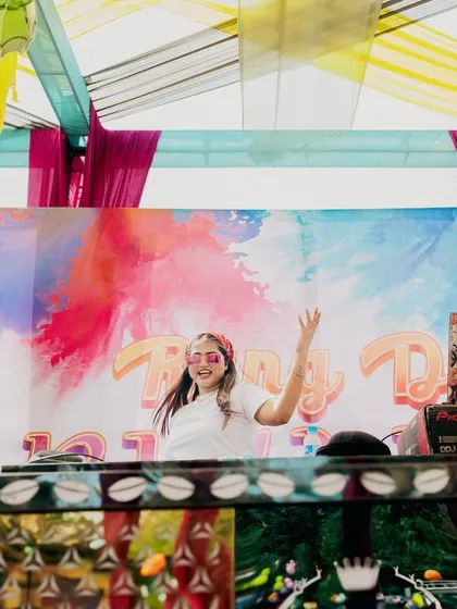 Bringing the color and beats to a massive Holi festival. I love curating special sets for themed events, ensuring the music perfectly matches the celebration's energy.