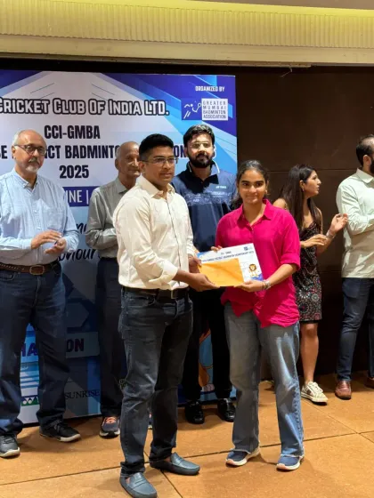 Vedika Kulkarni is recognized for her GS U19 Bronze medal at the CCI GMBA Championship. Her success is an inspiration to our female shuttlers.