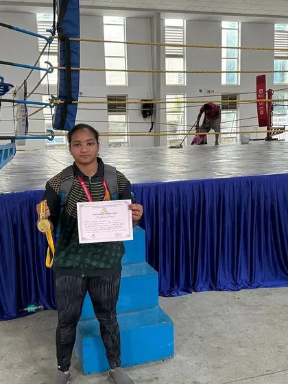 This is what it's all about. Seeing my student Sheeza clinch gold at the regional boxing championship. This is the result of her desire, her dream, and her hard work.