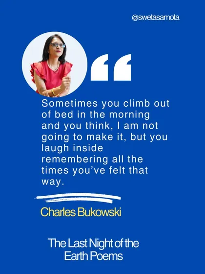 A quote graphic from Charles Bukowski about remembering all the times you felt you couldn't make it, but did. You are stronger than your worst day.