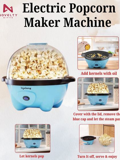 A fun and unique gift for movie lovers. This electric popcorn maker machine is easy to operate and makes fresh popcorn in minutes. It's a great item for a family-themed gift hamper.