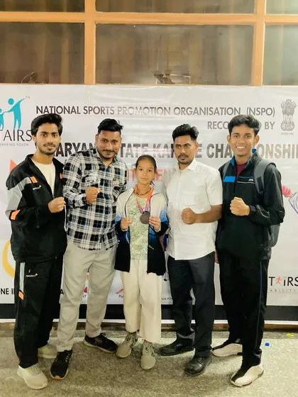 Bhavnika with her bronze medal at the state karate championship. Every medal earned at this level is a significant achievement.