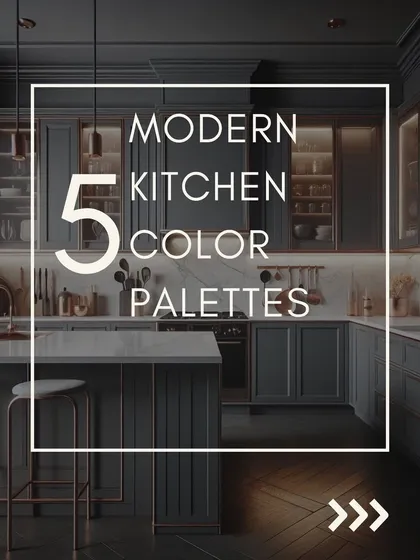 This image kicks off a series on modern kitchen color palettes. The right colors can make your kitchen pop, and I can help you choose the perfect combination.