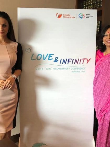 With the talented Gul Panag at the 'Xin' Philanthropy Conference in New Delhi. Strong women always stand together to support important causes.