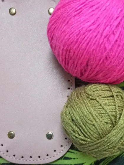 Get a head start on your next project with my bag making supplies. This kit includes a sturdy, pre-punched faux leather base and my favorite Koji Club yarn, available in so many bright colors.