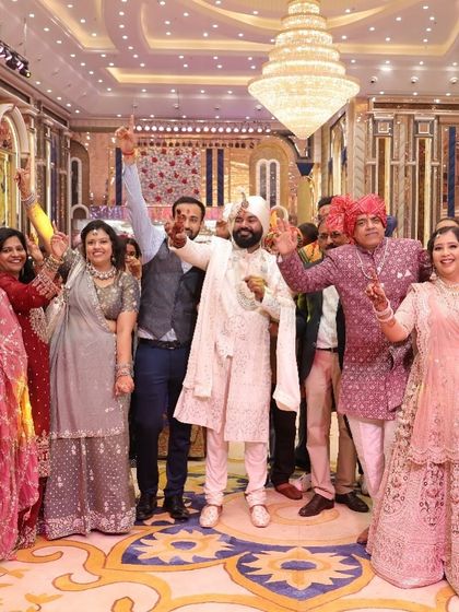 The entire family celebrating together. I provided makeup for several family members, ensuring a cohesive look for the group photos.