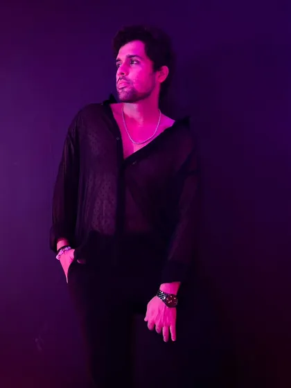 A final shot from the confident all-black photoshoot. It's all about the attitude.