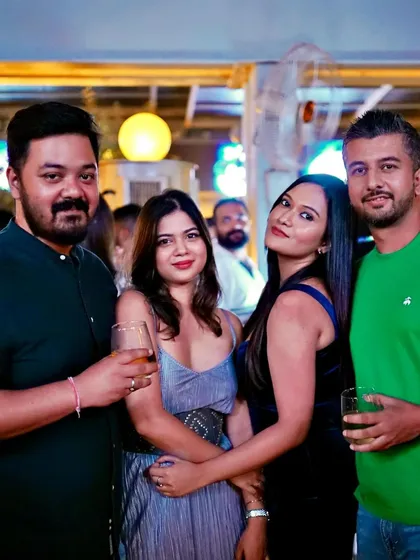 A group of friends enjoying the night at Pangeo. It's all about making memories.
