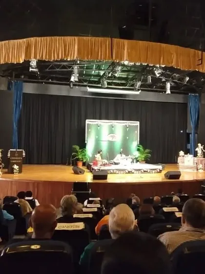 The view from the stage at the Sudharma auditorium during the Naada Bindu festival in Pune. Seeing a full hall of attentive listeners is the greatest blessing for an artist.