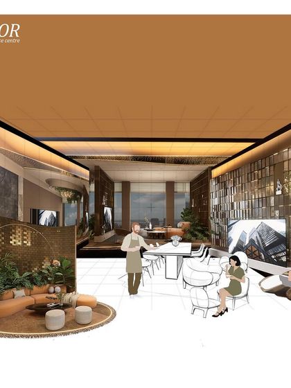 This conceptual collage illustrates the mood and circulation for the 'Luxor' experience centre, which evolved into the Midas Lounge. It shows our initial thoughts on creating distinct zones within a flowing, open space.