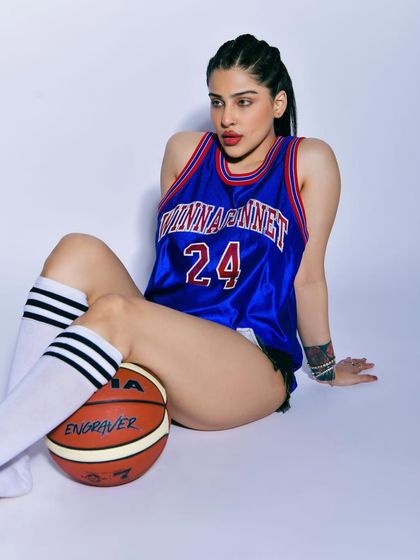 A full-body shot showcasing the complete look for a magazine editorial. This highlights my collaborative process with stylists to achieve a cohesive and impactful theme.