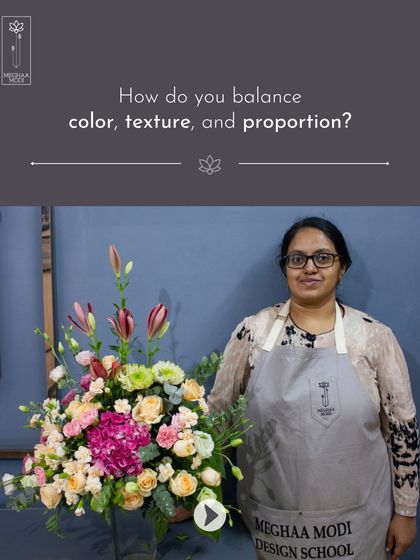 This is the same image as 12, but it's part of a series. The question of balance is central to my design philosophy, and this student's large, complex arrangement is a great example.