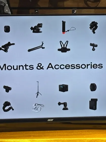 A slide from the GoPro presentation showing the wide array of mounts and accessories available. Knowing which mount to use can make a big difference in the quality of your underwater shots.