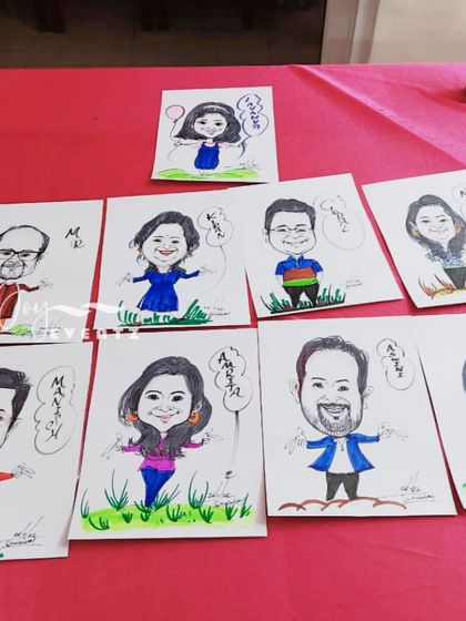Add a unique and personal touch to your event with a live caricature artist. Guests will love watching our artist create humorous portraits, and they get to take home a fun, personalized party favor.