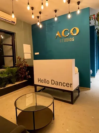 The reception area of our ACO Studio, where your dance journey begins. We've created a welcoming and vibrant atmosphere from the moment you step in.