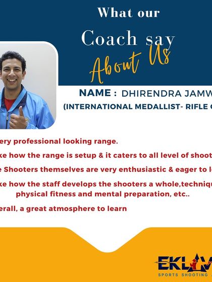 "A very professional looking range... a great atmosphere to learn." Hear from our rifle coach and international medalist, Dhirendra Jamwal, about what makes Eklavya a special place to train.