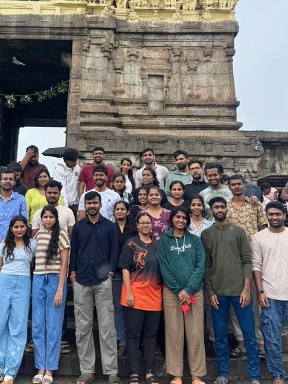 Another beautiful temple visit with one of our weekend batches. These cultural stops add a unique dimension to our trekking trips.