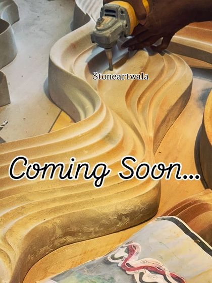 A sneak peek of a new parametric design being carved. The fluid, wavy lines are just beginning to take shape, promising a stunning final piece.