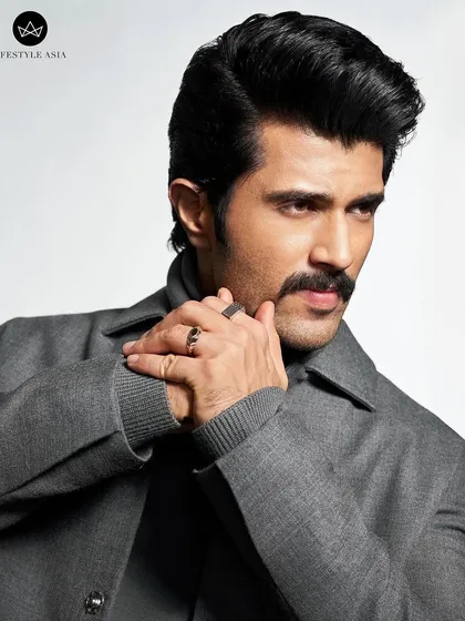 A classic, sophisticated portrait of Vijay Deverakonda for Lifestyle Asia. Here, I focused on clean lines and rich textures with a Zegna grey coat and turtleneck, proving that powerful styling is often about quiet confidence.