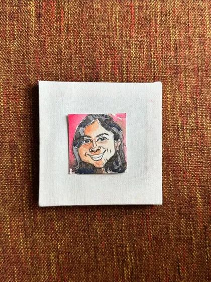 A small watercolour portrait of my wise and patient best friend, Archana.